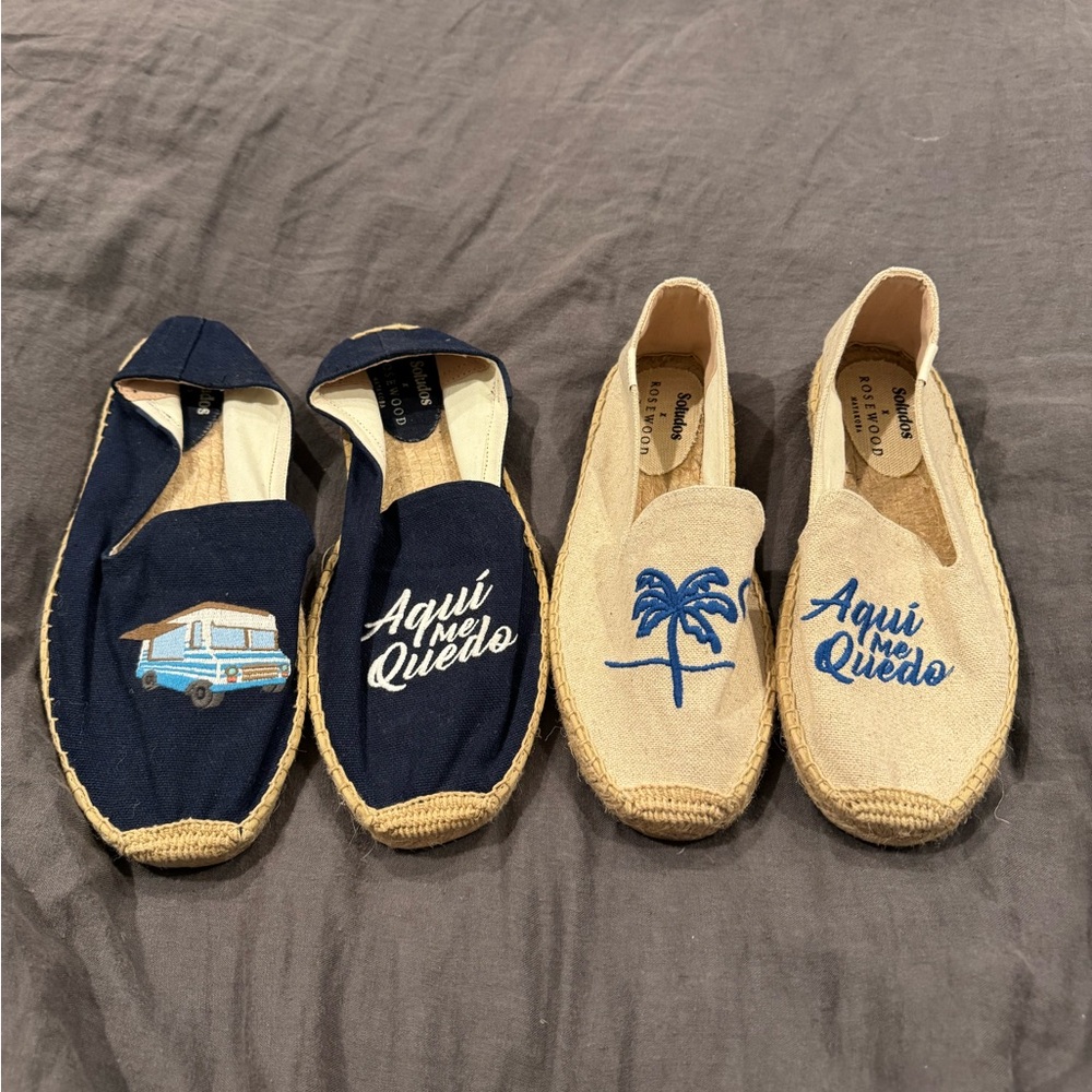 His & Hers Espadrilles Soludos x Rosewood Mayakoba Men’s Size 12 Women’s Size 10